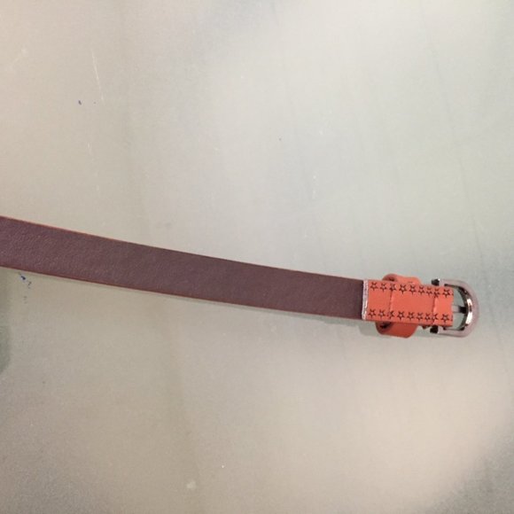 Super Skinny Brown Belt with Star Details